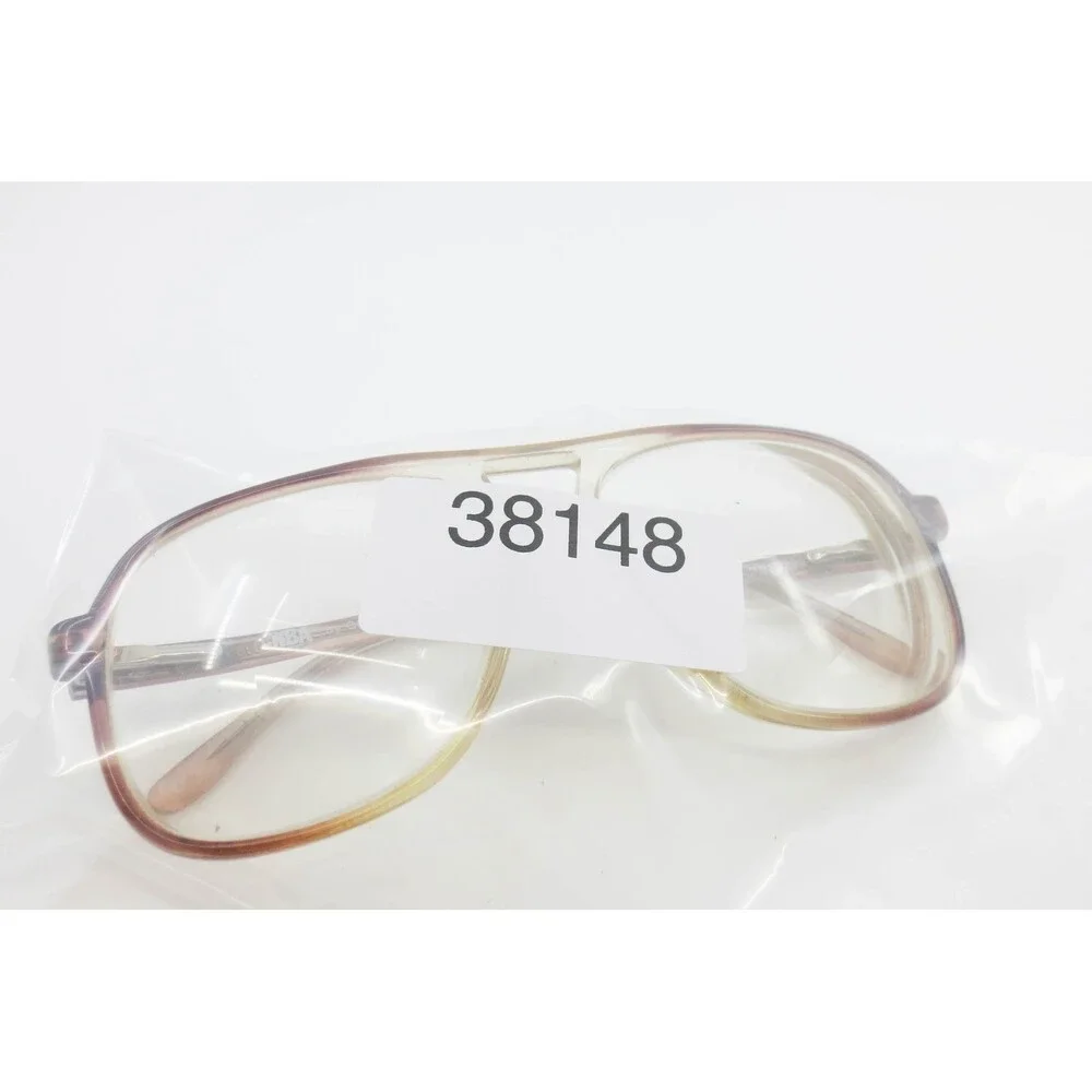 NBA by Crest Vintage Aviator Eyeglasses Gradient Amber Rose Double Bridge 140mm